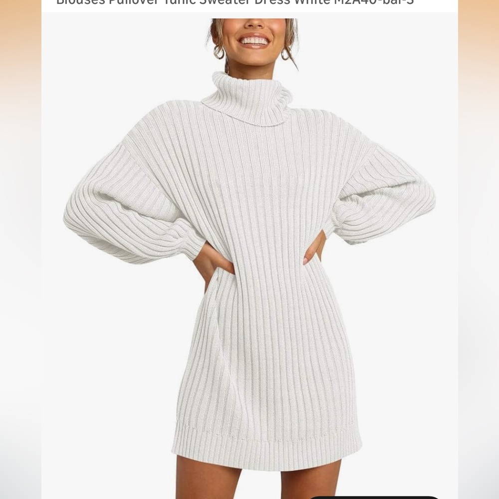 Elegant White Sweater Dress